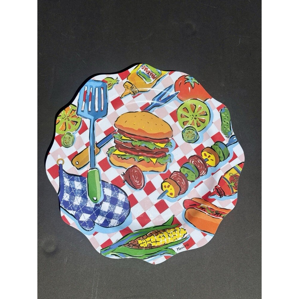 Mary Lake-Thompson Melamine Ware Picnic Bar-B-Que Dinner Plate Summer Barbecue